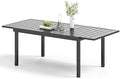 MIXPATIO Outdoor Expandable Table for 6-8, Large Metal Dining Table by MIXPATIO