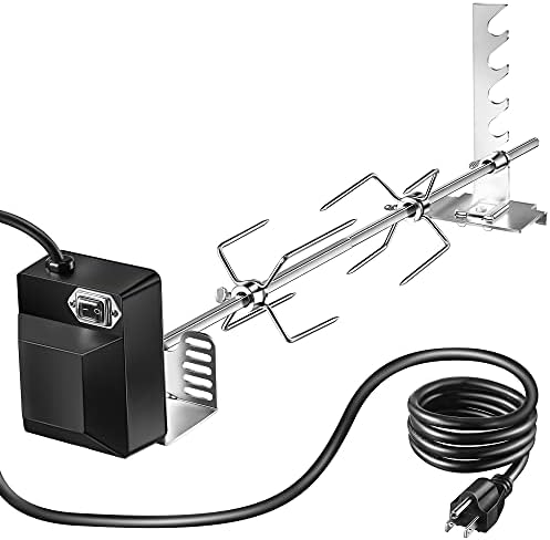 Universal Rotisserie Grill Kit, 360° Automatic Rotating Rotisserie Kit by Dreyoo
