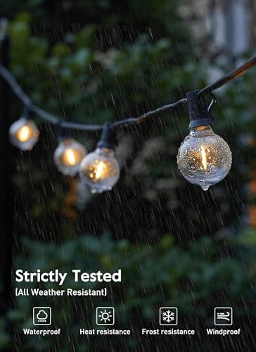 Brightown Outdoor String Lights, 69FT G40 LED IP65 Waterproof Patio Lights - Image 2