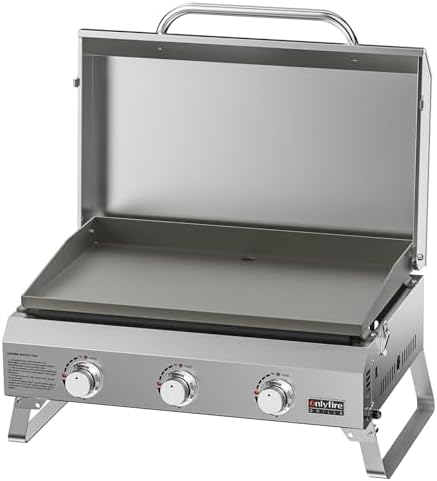 ONLYFIRE GRILLS Tabletop Gas Griddle 3 Burners, Propane Gas Stove, GS309 - Image 6