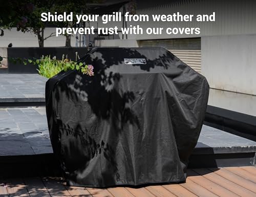 Monument Grills Mesa Series, Outdoor Barbecue Stainless Steel 3 Burner Propane Gas Grill, 48,000 BTU Patio Garden Grill with Side Burner and Knob Controls, Mesa305 with BBQ Cover - Image 3
