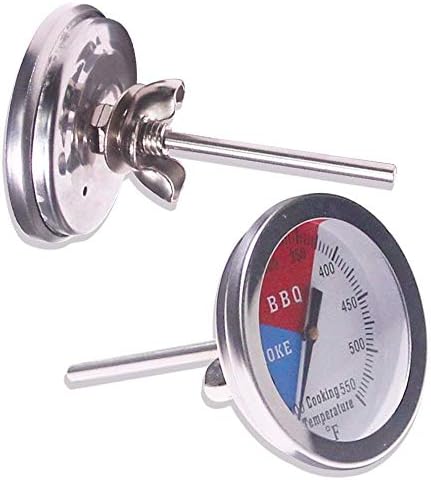 YOTOM BBQ Grill Thermometer Gauge, 2 Pack Charcoal Grill Smoker Temperature Gauge Pit BBQ Grill Thermometer - Image 3