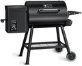 KingChii Electric Wood Pellet Grill & Smoker with Side Shelf, 456 SQ.IN Grill Capacity, with PID Temperature Control (180-425°F) for Backyard Camping Bake and Roast, Black by KingChii