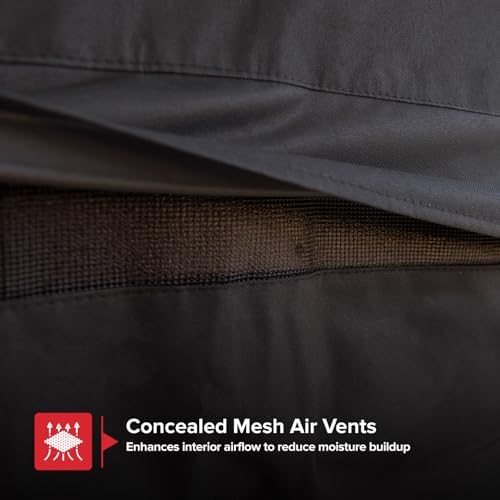 Oakford 790 Pellet Grill Cover, Fits Oakford Wood Pellet Grill Model 910-05002, Vented Mesh, Secure Straps, Heavy-Duty, 55"x22.5"x44", Black, 700-05002 - Image 2