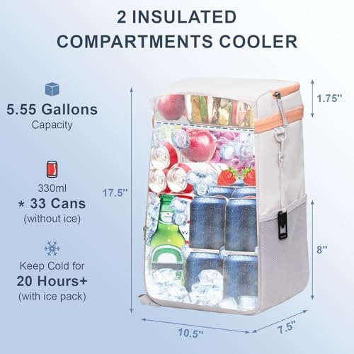 SPARTER Backpack Cooler Insulated 33/49 Can Leakproof Waterproof Bag Beach - Image 2