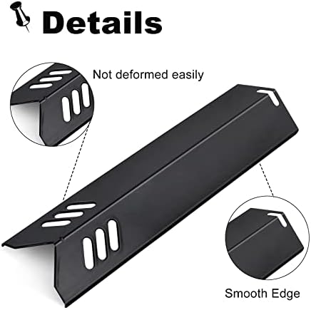 Grill Heat Plates Shield for Revoace Gas Grill GBC1690W GBC1705WV GBC1706W GBC1793W, Backyard Grill BY14-101-001-05 BY16-101-002-06, Uniflame Grill GBC1030WRS GBC1134W Porcelain Burner Covers - Image 3
