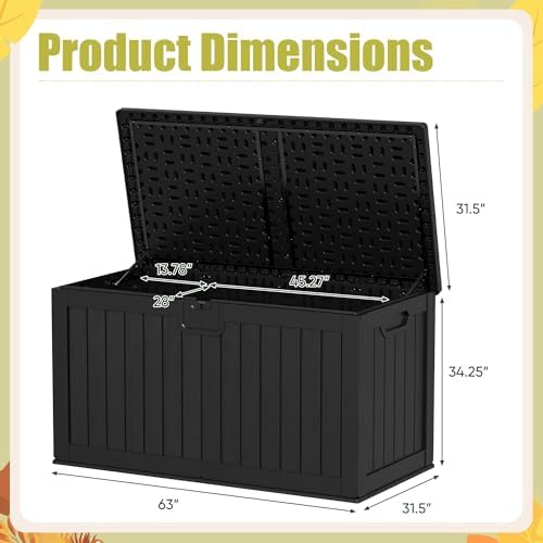 Devoko HDPE 240 Gallon Deck Box Double-Wall with Divider - Image 6