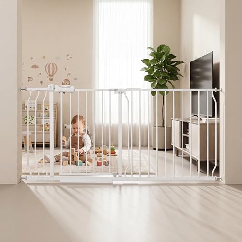 62 to 67 Inch Extra Wide Baby Gate for Doorway Stairs by HOOOEN
