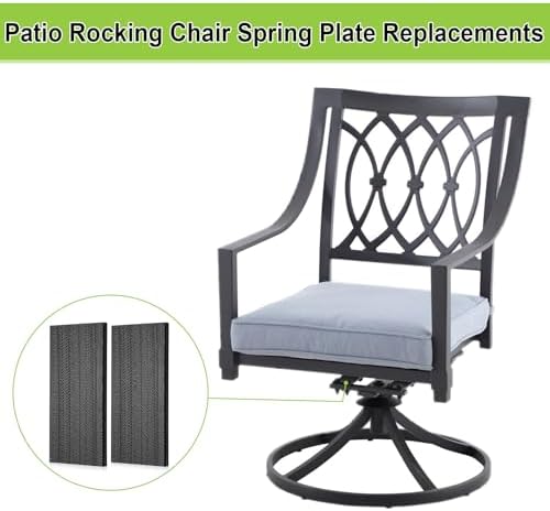 OwnMy 2 Pack Patio Rocking Chair Fiberglass Spring Plates Replacement Parts - Image 4