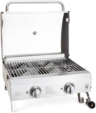 X2 Portable Propane Grill, 2 Burner Tabletop Gas Grill, 20,000 BTU by Unknown