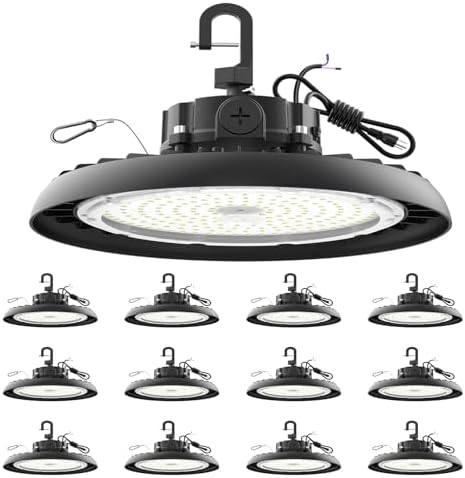 AIKVSXER 180W UFO High Bay Light 32400LM 6000K, 1-10V Dimmable Shop Lights by AIKVSXER