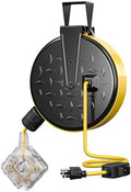 DEWENWILS Retractable Extension Cord Reel, Metal Reel with 30FT Power Cord by DEWENWILS