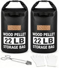 22LB Waterproof Wood Pellet Storage Bag with Free Gloves and Barbecue Tongs by Unknown