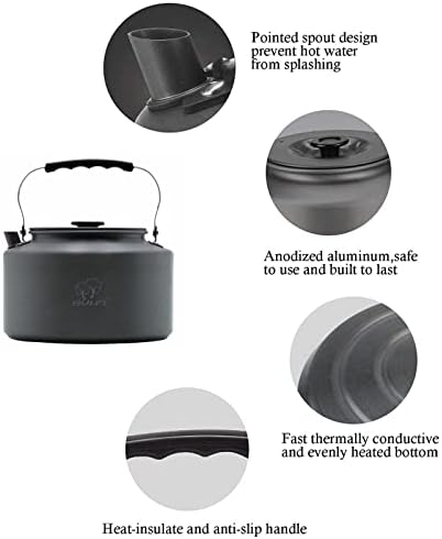 Bulin Camping Kettle, 2.2L Large Portable Stovetop Camp Tea Coffee Pot - Image 3