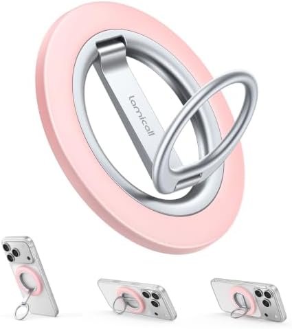 Lamicall for MagSafe Magnetic Phone Ring Grip, Super Magnet Pink Ring by Lamicall