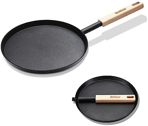 bodkar Frying Pan Skillet Pre-Seasoned 8-inch Flat Griddle Pan - Image 2