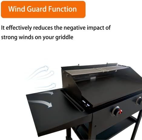 Universal Wind Screen and Warming Rack for 22"-28" Griddle (Rear Grease) - Image 4