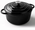 Miereirl 6 Quart Enameled Dutch Oven Pot with Lid, Cast Iron Dutch Oven with Dual Handles for Bread Baking, Cooking, Non-stick Enamel Coated Cookware (Black) by Miereirl