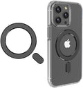 KALAPOP Metal Rings,Ultra-Thin(0.4mm) for MagSafe Sticker,Magnetic Adapter,Phone Cases&Wireless Charger,Compatible with iPhone 16/15/14/13,Galaxy S24/S23/S22/Kindle (Black 1PCS Magnet Ring) by KALAPOP