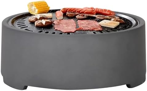 Afterglow 15 Inches Charcoal Grill Barbecue Smoker Stove Tabletop BBQ Outdoor Party for Patio Garden Backyard Decking Camping, Gray by Afterglow