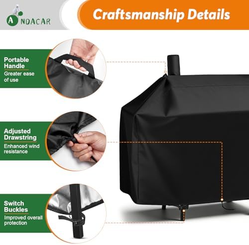 Grill Cover 44" for Royal Gourmet CC1830V 30 Charcoal Grill - Image 5