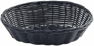 TableCraft Oval Black Woven Plastic Serving Baskets 9 x 6 Inch (Set of 12) - Durable Polypropylene Bread Basket Bulk Pack for BBQ, Grill Out, Fries, Chips, Burgers, Fast Food & Restaurant Cookouts - Image 4