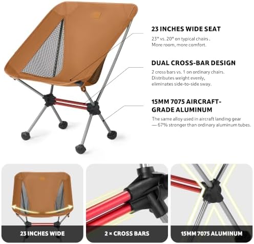 Naturehike YL08 Ultralight Camping Chair — Only 2.12 LBS, Anti-Sinking Feet - Image 4