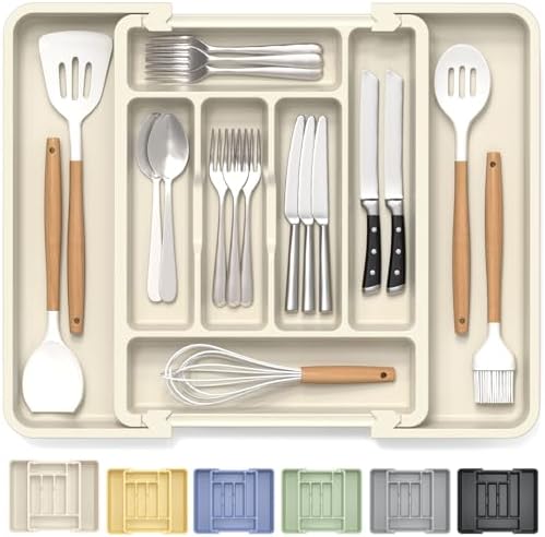Caperci Large Silverware Organizer Tray for Kitchen Drawer Utensils Thicker by Caperci