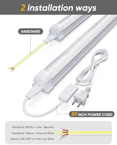 8FT 10 Pack LED Shop Lights, 120W 15000LM 6000K Garage Lighting - Image 6