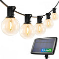 Lepro Solar Outdoor String Lights, 25ft 25 Sockets LED Globe Bistro Lights by Lepro