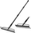 Garden Rake, 63 Inch Long Handle with 17 Tongs, Heavy Duty Metal Bow Rake for Loosening Leveling Soil, Garden Leaf Rake for Raking Leaves Grass , Weeding, Metal Yard Thatch Lawn Care Garden Tool by Lilyvane
