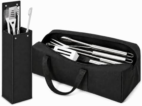Amylove 2 Sizes Grill Utensil Storage BBQ Tool Bag, 24.5" x 9.5" x 8" by Amylove