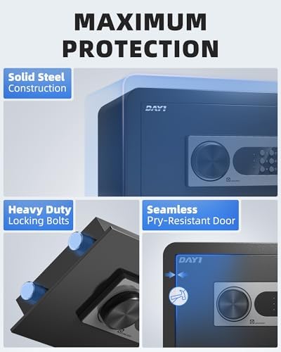 DAYI Safe Box, 1.2 Cu. Ft. Home Safes with Fireproof Bag for Laptop & Docs - Image 2