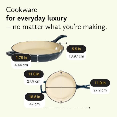 11" Luxe Enamel Skillet, Marine - Image 5