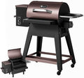 KingChii Electric Detachable Split Wood Pellet Grill Smoker, 485.5 SQ.IN Multi-Layer Surface, PID 180-425°F Temp Control, Foldable Wheeled Portable Design, 8-in-1 BBQ Grill for RV Camping Tailgating by KingChii