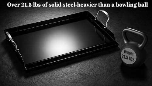 QuliMetal 25" x 16" Cast Iron Grill Griddle Kit, Pre-Seasoned Flat Top Griddle Plate with Scratch-Safe Accessories, Universal Outdoor Griddle for Gas Grill, Charcoal Grill, Camping, BBQ & Tailgating - Image 4
