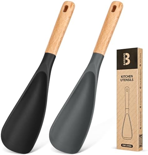 Badiano Silicone Cooking Spoon for Nonstick Cookwares, Multi-function,11.4" by BADIANO