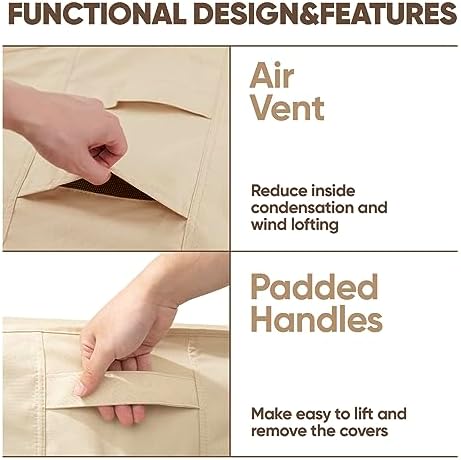 Loriano 3-Seater Patio Furniture Covers, 100% Waterproof for Outdoor Sofa, Loveseat, Seat, Couch, Heavy Duty 600D Oxford Fabric, Premium Pvc Coating For Sun Fade Resistance 83"W x 40"D x 30"H - Image 5