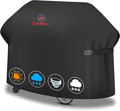 Comnova Grill Cover 55 Inch - 600D BBQ/Barbecue Gas Cover for Outdoor Grill Heavy Duty and Waterproof, Weber, Char-Broil, Nexgrill, Monument, Dyna-glo, Brinkmann and More by MCOMNOVAOUTDOORS