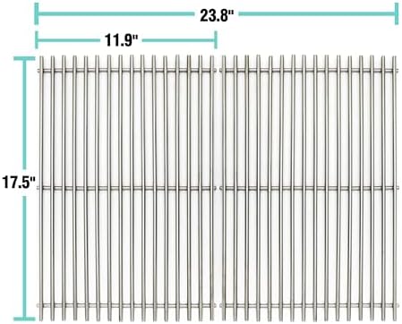 2pcs Stainless Steel Cooking Grates for Weber, 17.5'' x 23.8'' - Image 2