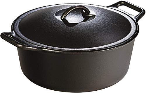 Lodge BOLD Pre-Seasoned Cast Iron Dutch Oven with Lid, 7 Quart by Lodge