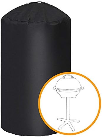 i COVER Round Grill Cover-19.5"(Dia) 32"(Tall) Water Proof Heavy Duty Outdoor Canvas BBQ Grills Covers Dome Smoker Protection for George Foreman Gfo3320 Gfo240 or Similar Size Griddle - Image 2