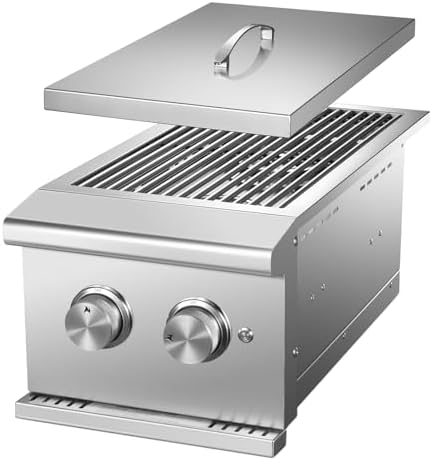 Double Side Burner with 2 x 17,000 BTU LP Gas Grills by VEPURLT