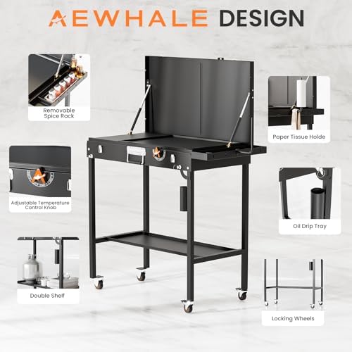 AEWHALE 2-in-1 Outdoor Table & Electric Grill 1800W - Image 6