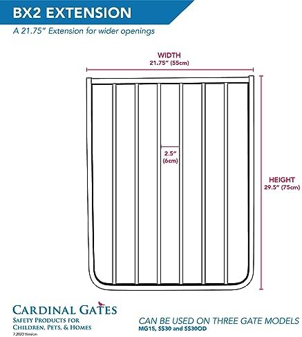 Cardinal Gates BX2 21.75 in Baby Gate Extension, Black - Image 6