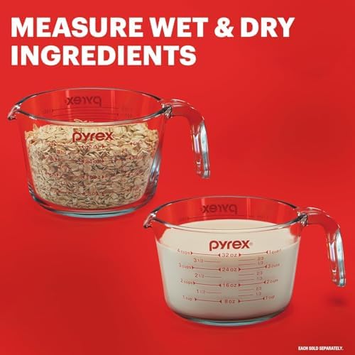 Pyrex Essentials (2-Pack) Glass Measuring Cups Set (1 & 2 Cup) - Image 4
