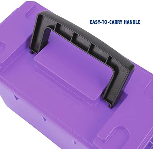 Sheffield 12632 Ammo Storage Box, Stackable .30 Cal Field Boxes, Water and Dust Resistant, Lockable Storage Box with Handle, Secures Hunting Gear, Supplies, & Bullets, Made in USA, Purple(Pack of 6) - Image 7