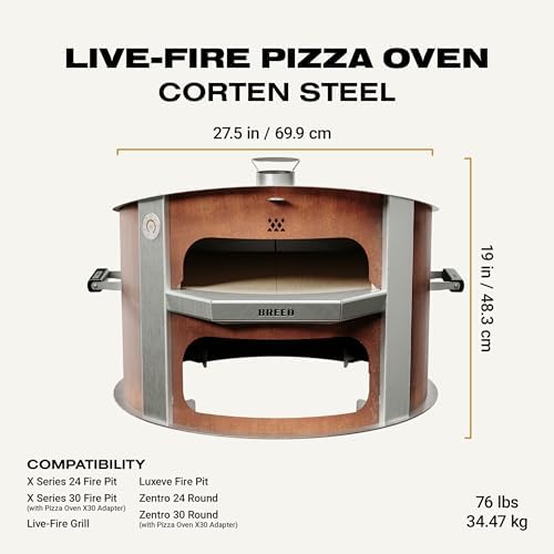 Breeo Live-Fire Pizza Oven - Corten Steel, 27.5 in, Made in USA - Image 2