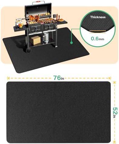 TAOMAND Large 76 x 52 inches Under Grill Mats for Outdoor Grill | BBQ Mat - Image 7