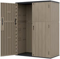 HOMSPARK 57 Cu.Ft Outdoor Storage Shed Weather Resistant, Multi Functional | Double-Wall Resin Storage Sheds & Outdoor Storage Box Waterproof for Backyard Garden Patio Lawn (Brown) by HOMSPARK
